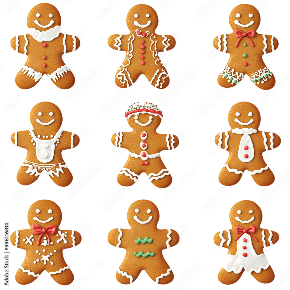 A collection of gingerbread man A collection of gingerbread man