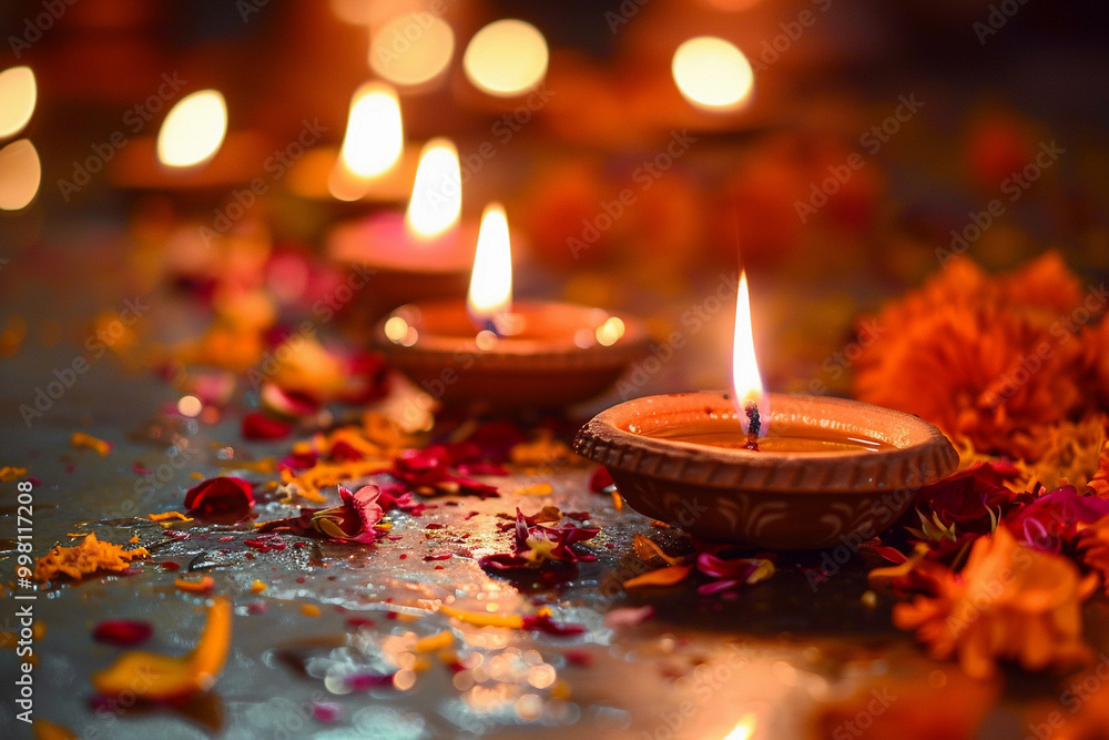 Beautiful greeting card with bright holiday composition for happy and celebrate Diwali Beautiful greeting card with bright holiday composition for happy and celebrate Diwali