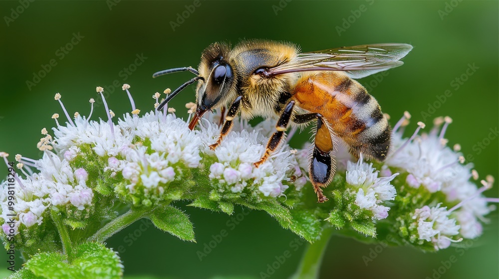 Macro Beauty: Honeybee Collecting Pollen on Flower at Sunrise | Vibrant Nature Photography with Sony A7S III Macro Beauty: Honeybee Collecting Pollen on Flower at Sunrise | Vibrant Nature Photography with Sony A7S III
