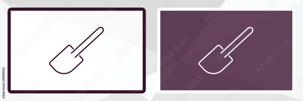paddle outline icon. Linear vector from kitchen concept. Thin line white and black paddle icon isolated on white and dark background paddle outline icon. Linear vector from kitchen concept. Thin line white and black paddle icon isolated on white and dark background