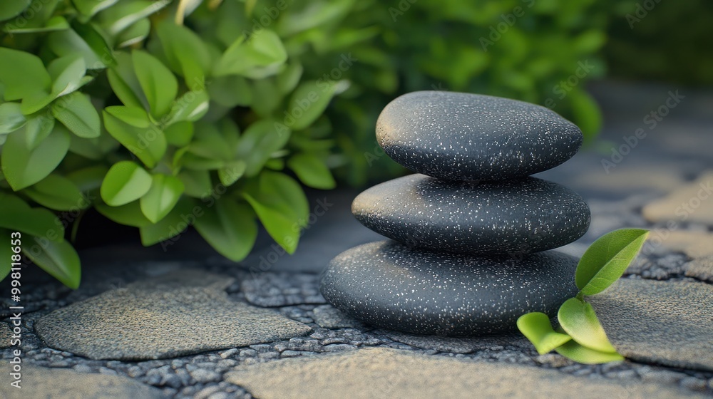 Fototapeta premium Customizable Zen stones with space for text or ideas