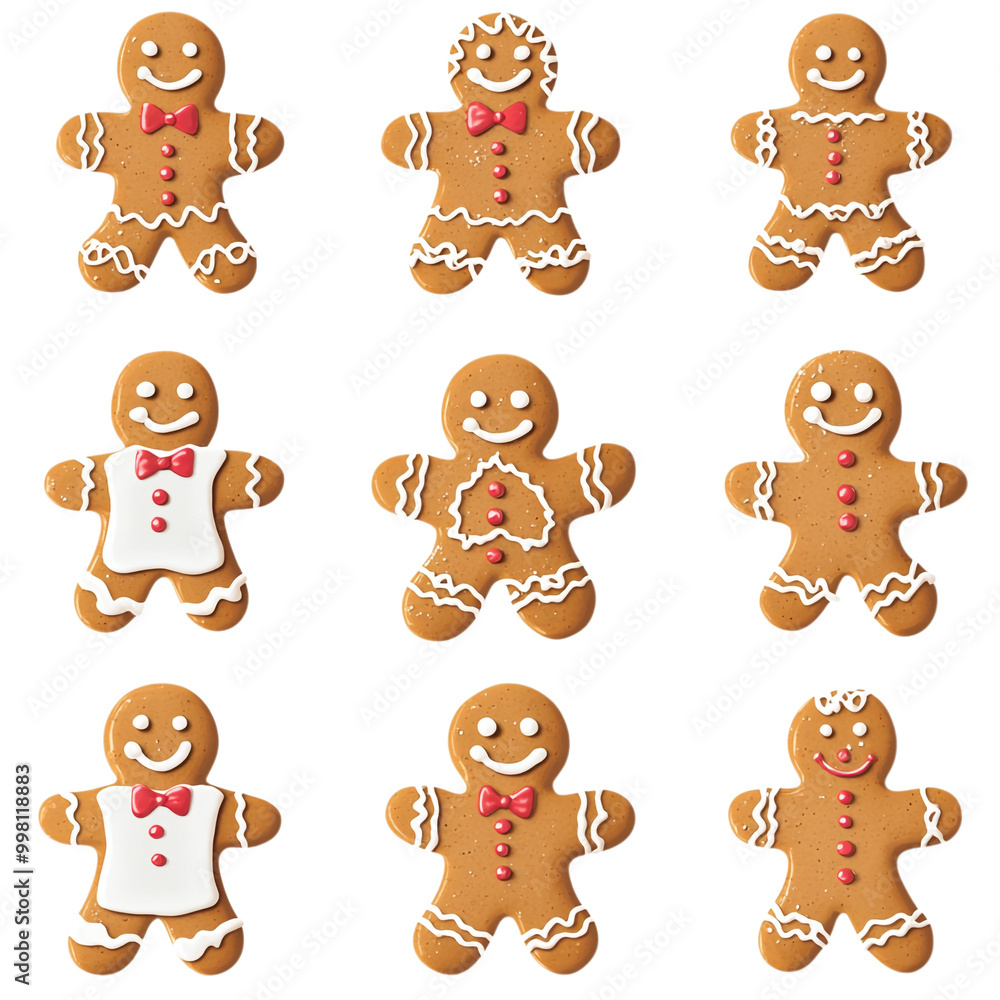 A collection of gingerbread man A collection of gingerbread man