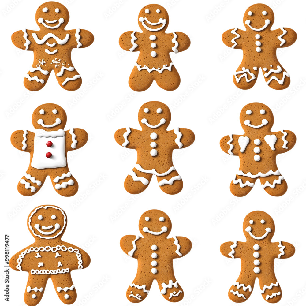 A collection of gingerbread man A collection of gingerbread man