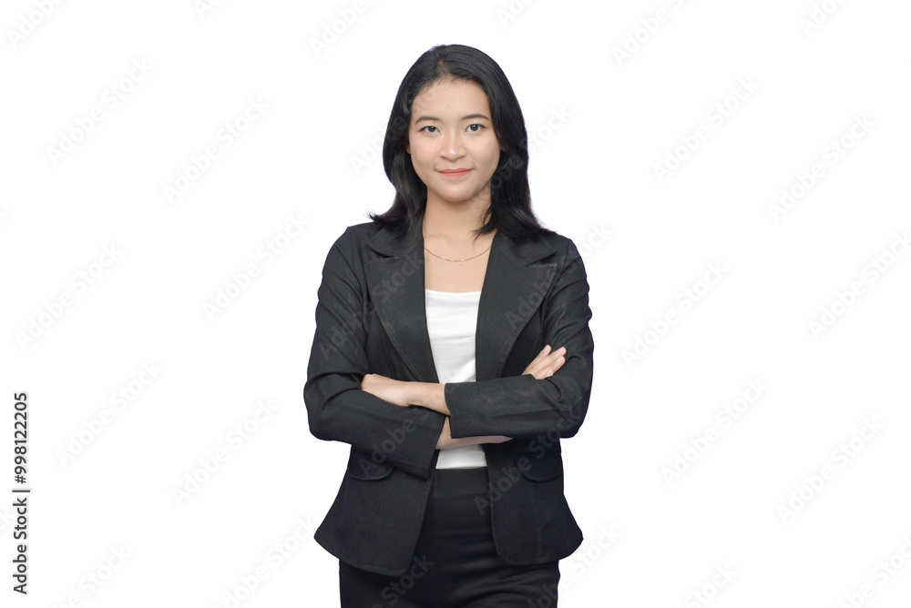 Asian Business Woman Wearing a Black Suit Asian Business Woman Wearing a Black Suit