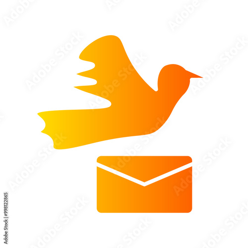 Photos carrier pigeon gradient icon