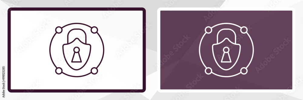 private network outline icon. Linear vector from internet security concept. Thin line white and black private network icon isolated on white and dark background private network outline icon. Linear vector from internet security concept. Thin line white and black private network icon isolated on white and dark background