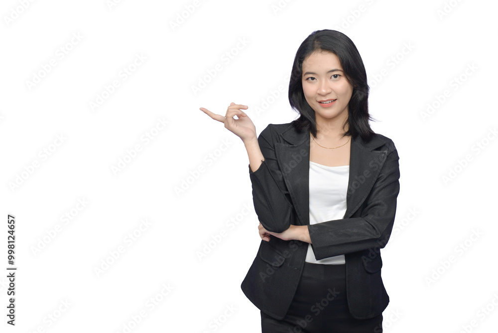 Asian Business Woman Wearing a Black Suit Asian Business Woman Wearing a Black Suit