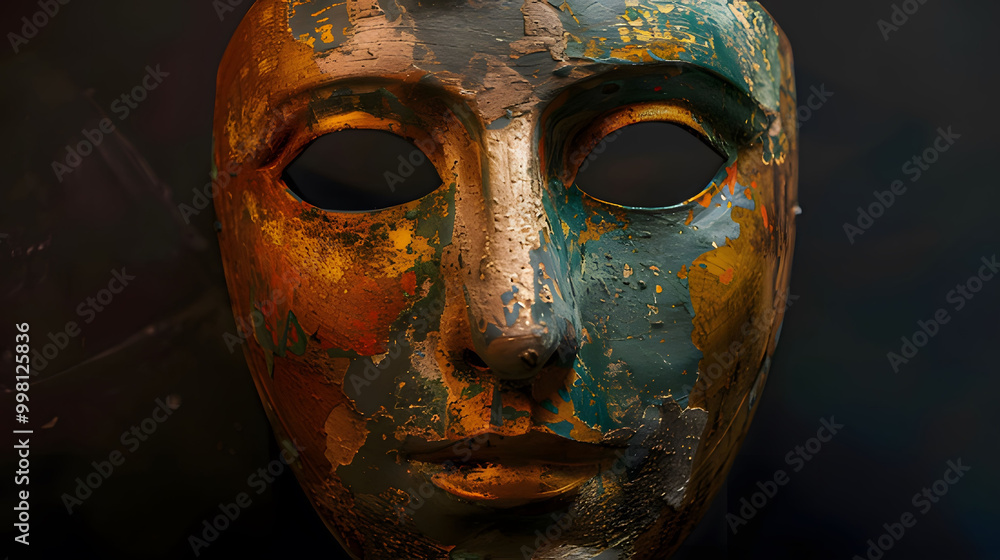 portrait of a person in mask. Generative AI portrait of a person in mask. Generative AI