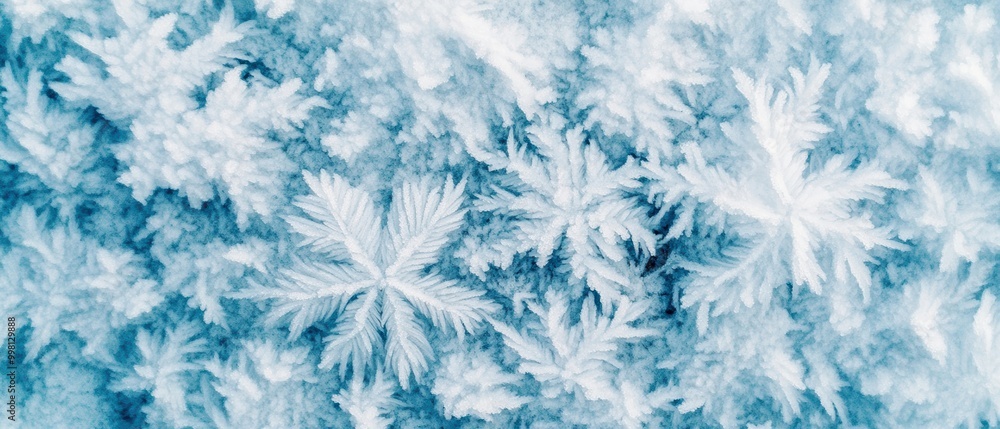 Intricate snowflakes captured on a winter's day, showcasing the beauty of nature's icy wonders against a blue backdrop. Intricate snowflakes captured on a winter's day, showcasing the beauty of nature's icy wonders against a blue backdrop.