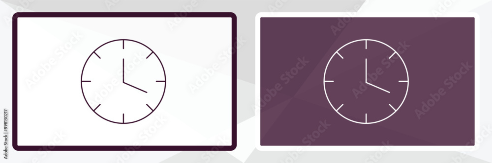 timing outline icon. Linear vector from human resources concept. Thin line white and black timing icon isolated on white and dark background timing outline icon. Linear vector from human resources concept. Thin line white and black timing icon isolated on white and dark background