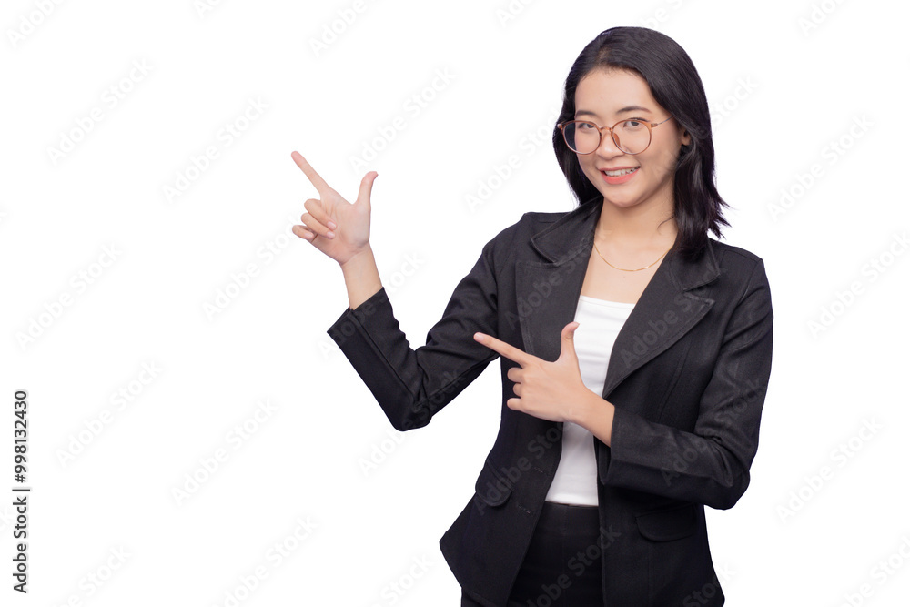 Asian Business Woman Wearing a Black Suit Asian Business Woman Wearing a Black Suit