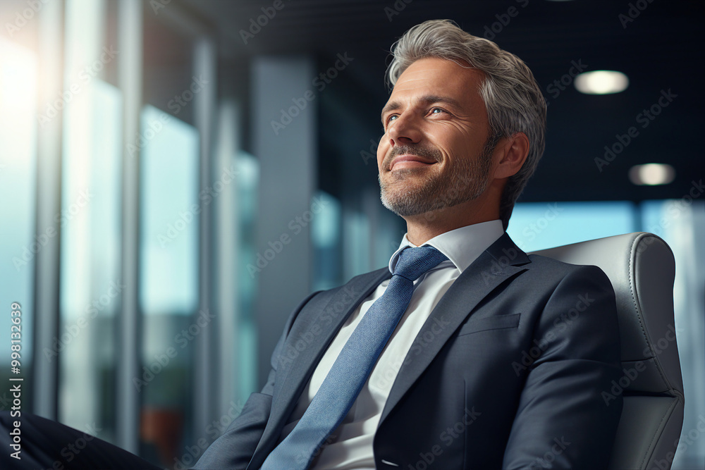 Successful business people person in modern interior office space building made with Generative AI artwork Successful business people person in modern interior office space building made with Generative AI artwork