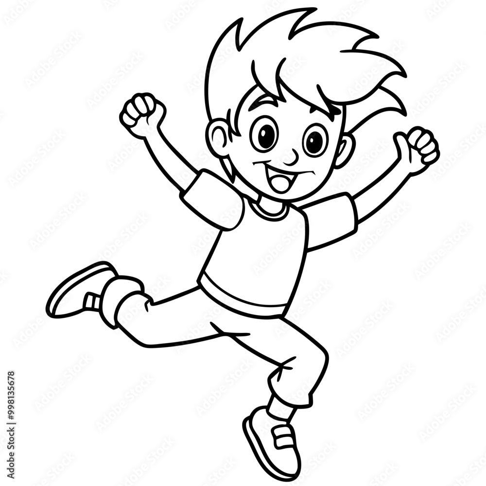 boy jumping cartoon drawing- boy jumping cartoon drawing-