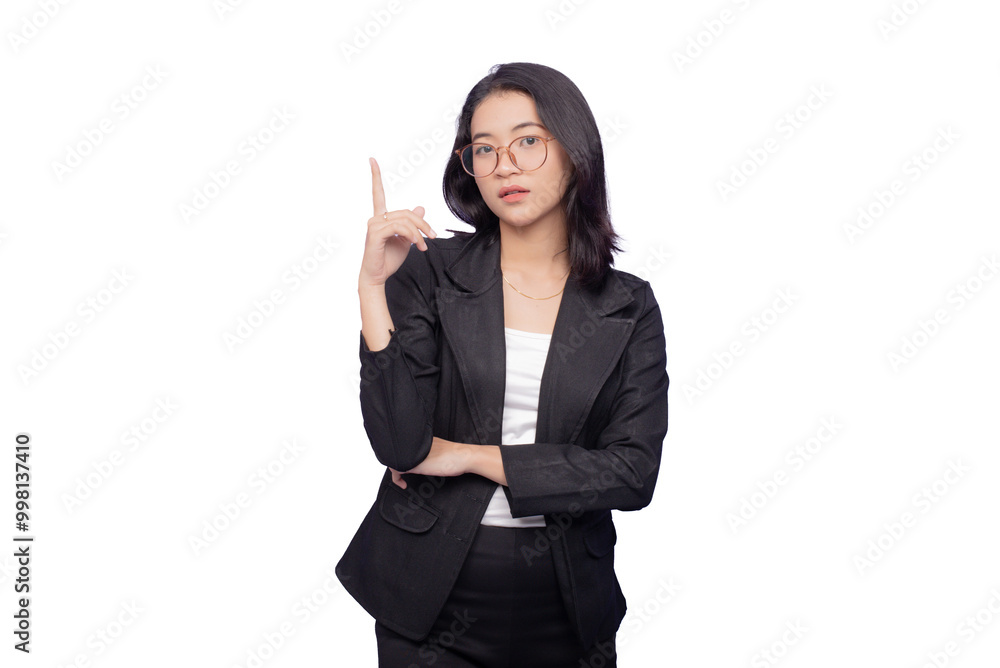 Asian Business Woman Wearing a Black Suit Asian Business Woman Wearing a Black Suit