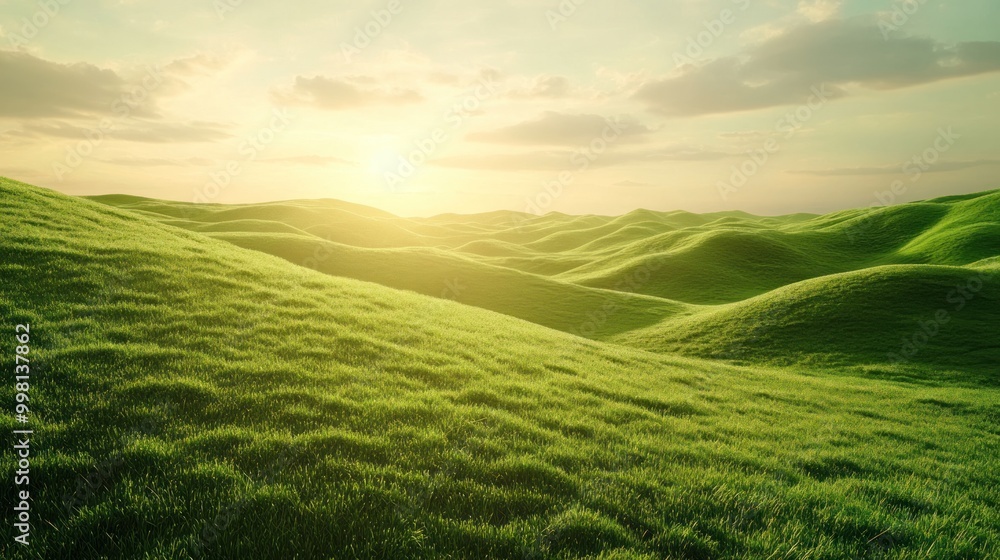 Obraz premium Rolling Hills at Sunset