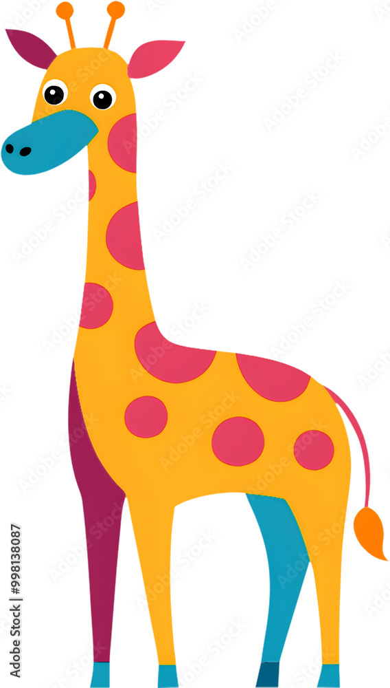 Obraz premium Cheerful Giraffe Graphics for Your Next Project. 