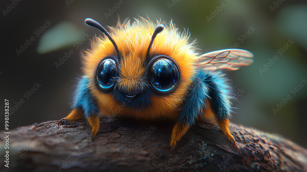 illustration of a cute yellow bee illustration of a cute yellow bee