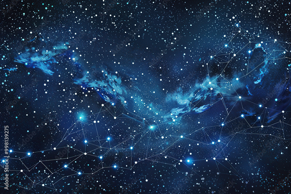 Astrological composition with empty starry sky for zodiac sign symbol Astrological composition with empty starry sky for zodiac sign symbol
