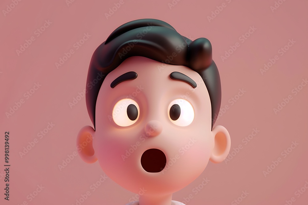 Surprised 3D Character Illustration Surprised 3D Character Illustration
