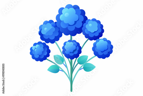 Bouquet of blue flowers