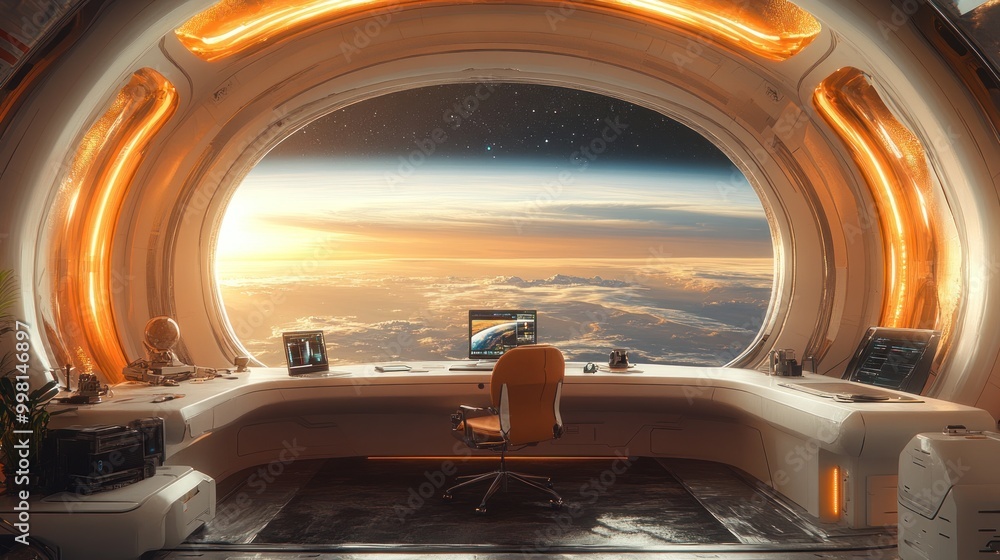 Futuristic Space Station Office Futuristic Space Station Office
