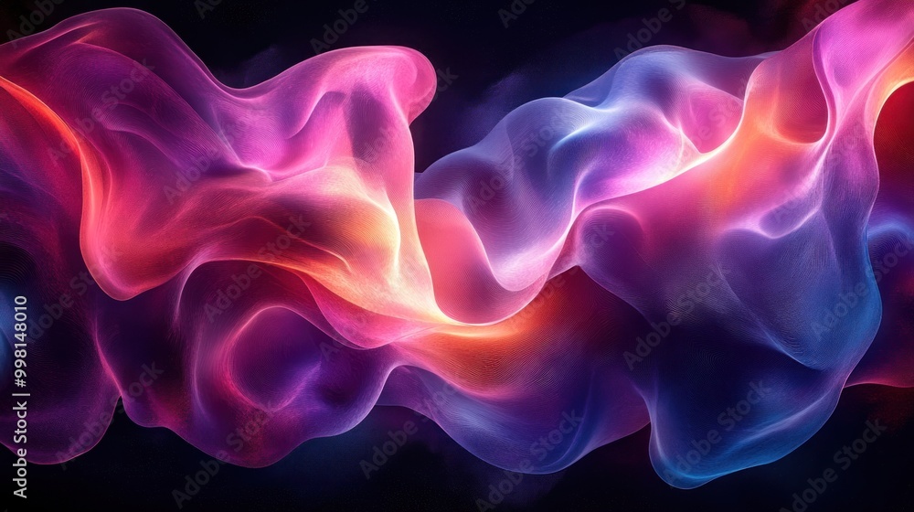 Abstract Swirling Glowing Nebula with Vibrant Colors Abstract Swirling Glowing Nebula with Vibrant Colors