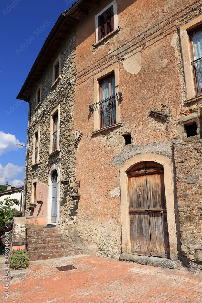 Old House Facades in Rural Village, Central Italy Old House Facades in Rural Village, Central Italy