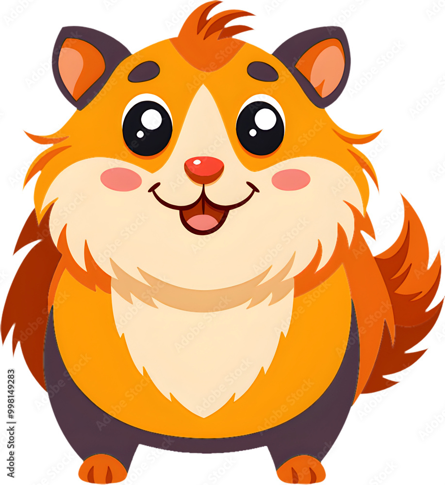 Obraz premium Adorable Standing Hamster for Your Designs. 