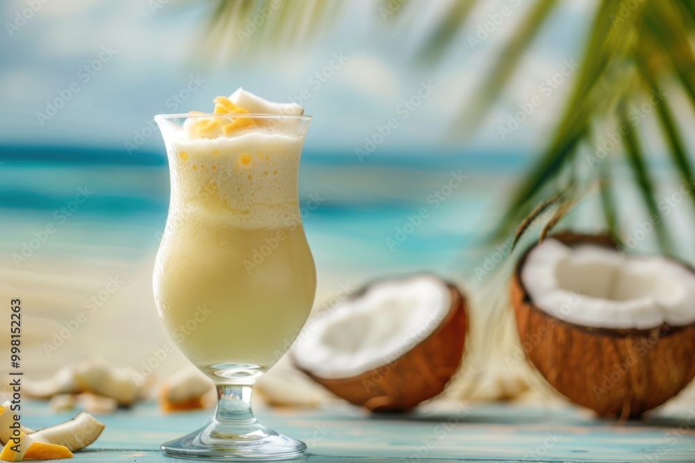 Frozen Pina Colada with Coconut for a Refreshing Tropical Beachside Summer Drink Inspiration Frozen Pina Colada with Coconut for a Refreshing Tropical Beachside Summer Drink Inspiration