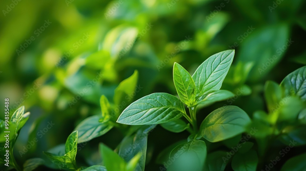 Close-up of Vibrant Green Leaves in a Lush Garden Close-up of Vibrant Green Leaves in a Lush Garden