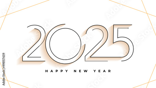 Happy New Year 2025 Greeting Card