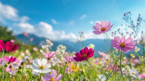 view of a field of flowers landscape scenery