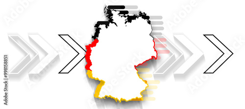 map of Germany outline simp...