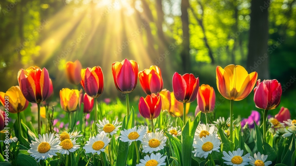 view of a field of flowers landscape scenery view of a field of flowers landscape scenery