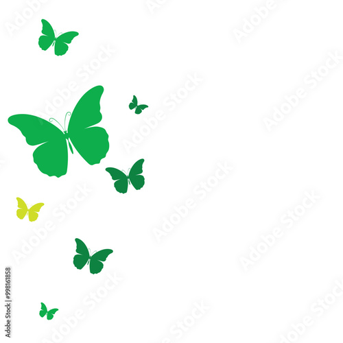 Beautiful butterflies decoration. Modern, luxurious
