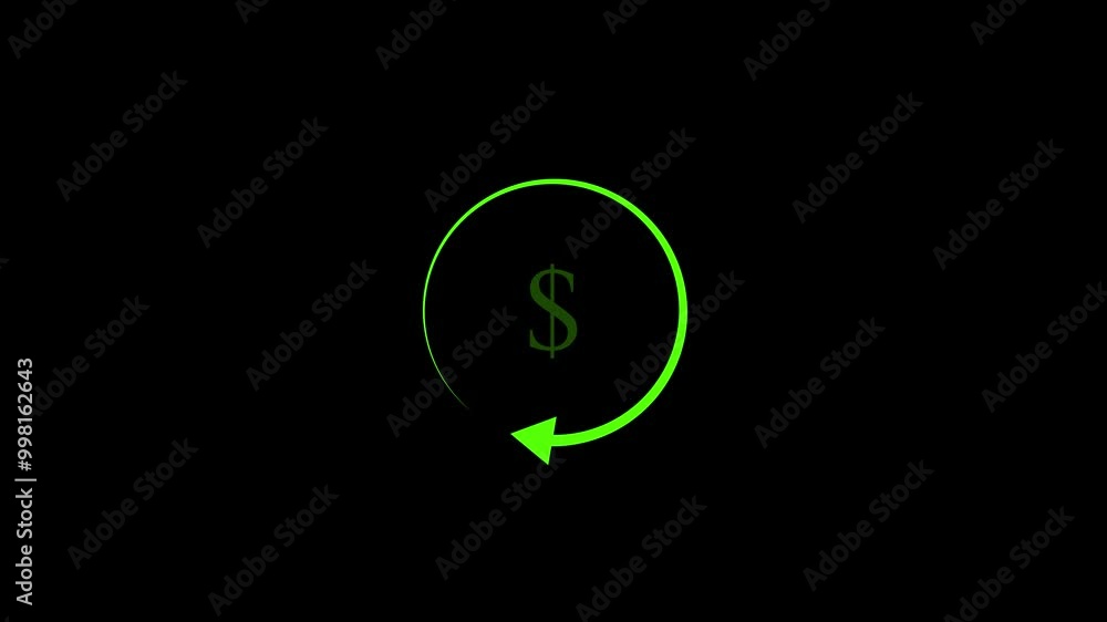 The circular graph shows the growth rate of the dollar.green colour. The circular graph shows the growth rate of the dollar.green colour.