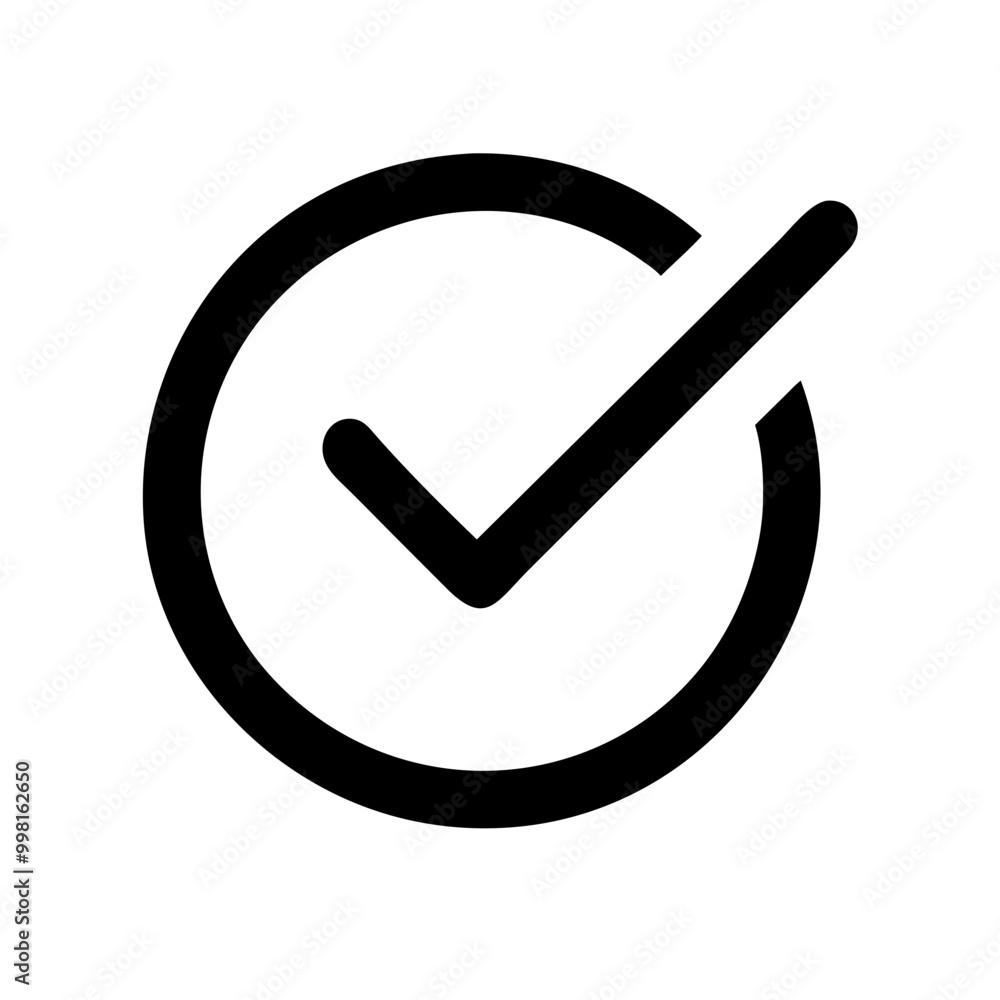 Check mark icon in a clean design for confirmation and approval concepts
Check mark icon in a clean design for confirmation and approval concepts
