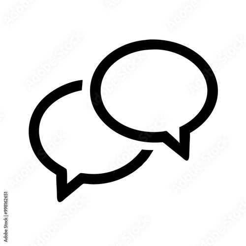 Speech bubbles icon in a minimalist design for communication and conversation concepts
