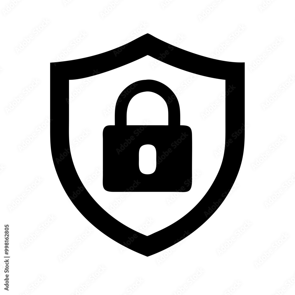 Lock shield icon in a strong design for security and protection concepts
Lock shield icon in a strong design for security and protection concepts