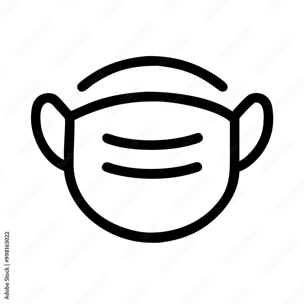 Face mask icon in a minimalist style for health and safety concepts
Face mask icon in a minimalist style for health and safety concepts