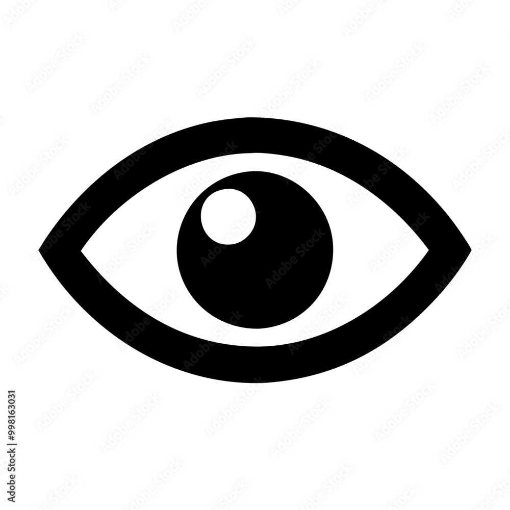 Eye icon in a minimalist style for vision and observation concepts
Eye icon in a minimalist style for vision and observation concepts