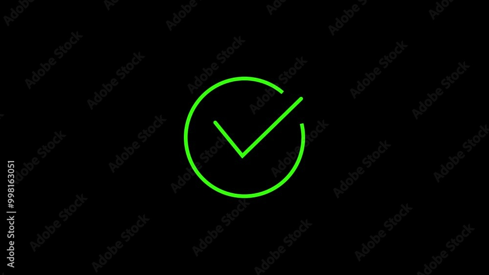 Simple Check mark icon, positive tick symbol of approved, success, confirm, correct concept animation background. Simple Check mark icon, positive tick symbol of approved, success, confirm, correct concept animation background.
