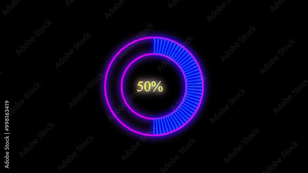 HUD progress loading bar. Digital downloading bar icon animation . HUD progress loading bar. Digital downloading bar icon animation .