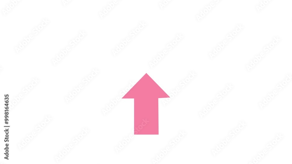 White Arrow sign symbol animation on black background, arrow pointing down 4K animated video White Arrow sign symbol animation on black background, arrow pointing down 4K animated video