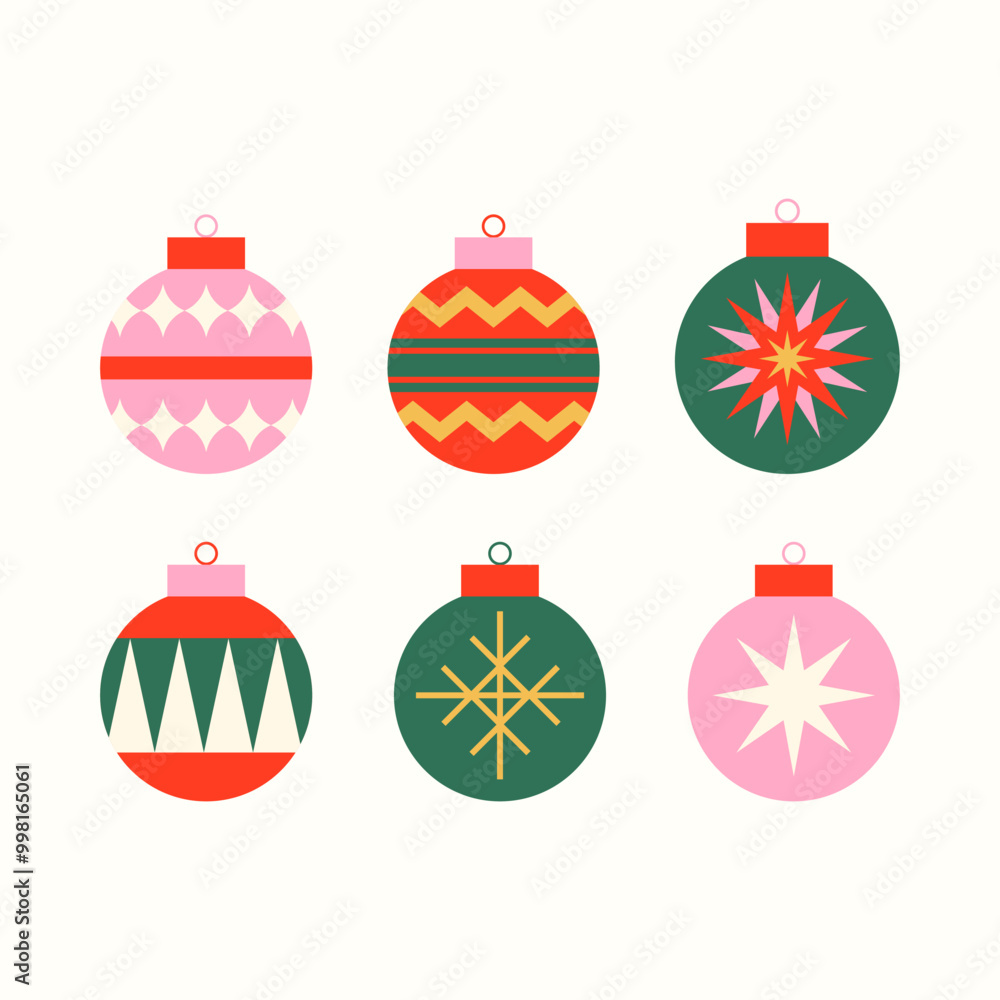 Vector set of merry christmas holiday flat style Vector set of merry christmas holiday flat style