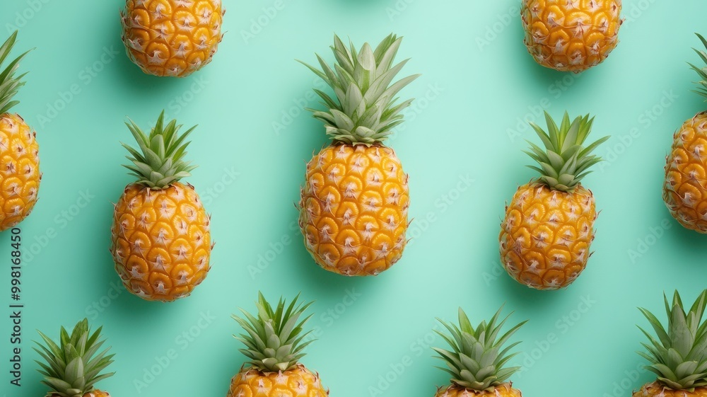 Seamless pattern with Pineapple on color background,Tropical abstract background,Fashion ideal for summery designs and projects,Poster Wallpaper Poster Design. Seamless pattern with Pineapple on color background,Tropical abstract background,Fashion ideal for summery designs and projects,Poster Wallpaper Poster Design.
