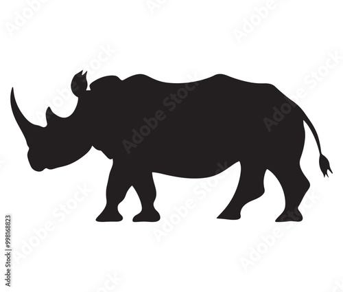 Rhino cartoon coloring page, Outline rhino, Silhouette line art rhino