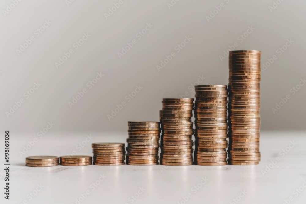 Coin Stack Symbolizing Financial Growth and Wealth Building through Investment Planning and Savings Strategy Coin Stack Symbolizing Financial Growth and Wealth Building through Investment Planning and Savings Strategy