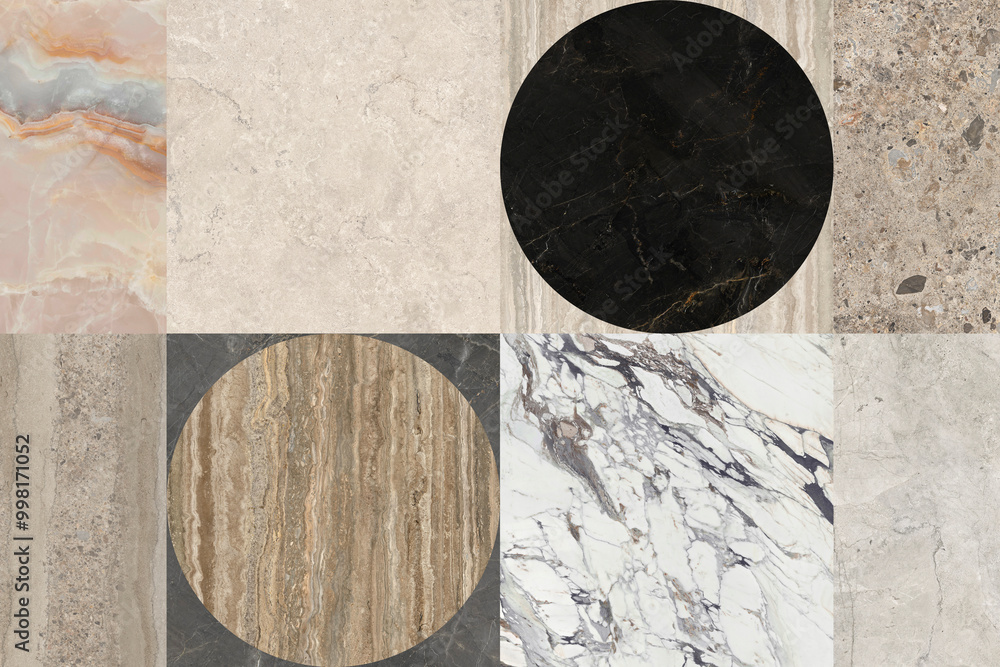 Creative patchwork pattern mixed of several marbles and stones, with arches and decoration for wallpaper, floor, wall, home and digital use. Creative patchwork pattern mixed of several marbles and stones, with arches and decoration for wallpaper, floor, wall, home and digital use.