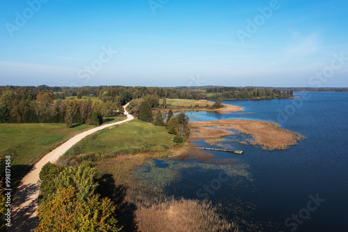 Inesis lake in Vidzeme, Latvia. photo